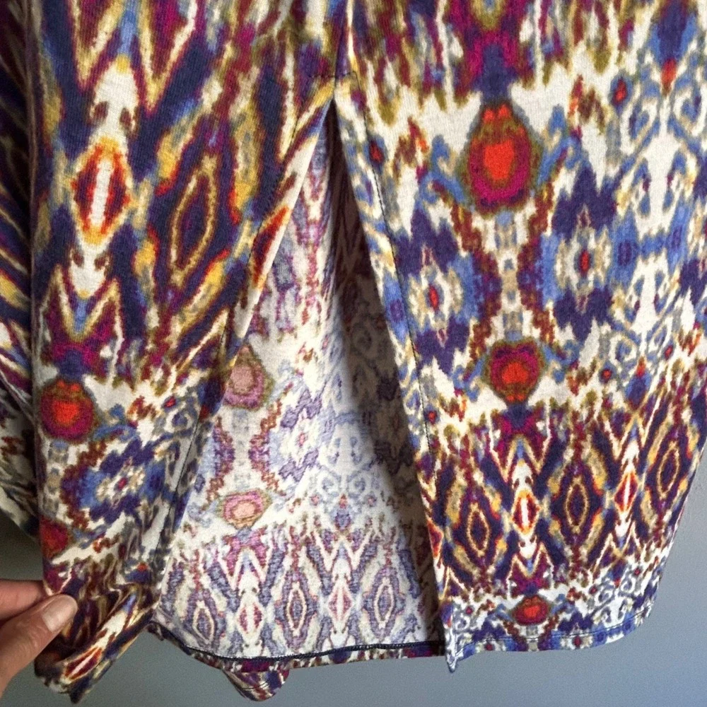 Faded Glory Womens XL Violet Combo Ikat‎ Geometric Print Maxi Skirt FGL26782PR7